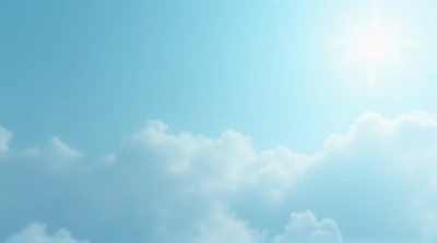 Wide Sky With Soft Vapor Trails And Light