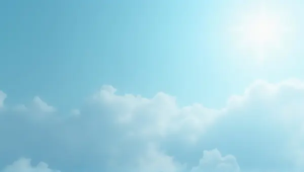 Wide Sky With Soft Vapor Trails And Light