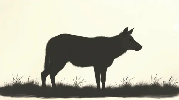 Wild Animal Profile With Detailed Fur Texture
