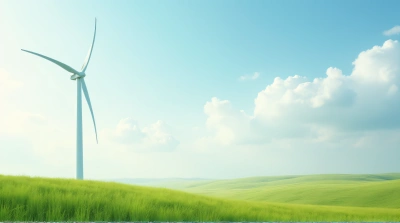 Wind Turbine Renewable Energy Meadow Scene