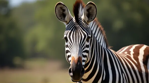 Zebra Head Pattern Black White Lines