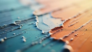 Abstract Painting Close-Up Textured Brushstrokes