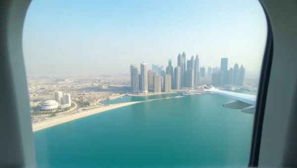 Abu Dhabi Skyline Aerial View with Turquoise Water