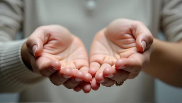 Adult Hands Touching Close-Up, Connection and Unity