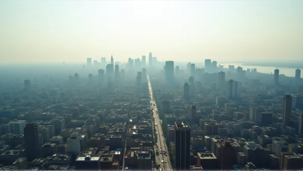 Aerial Cityscape View Midday Dense Buildings