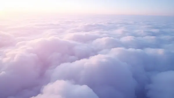 Aerial View of Layered Clouds in Soft Light