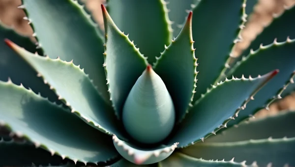 Agave Plant Close-Up Low Angle Perspective