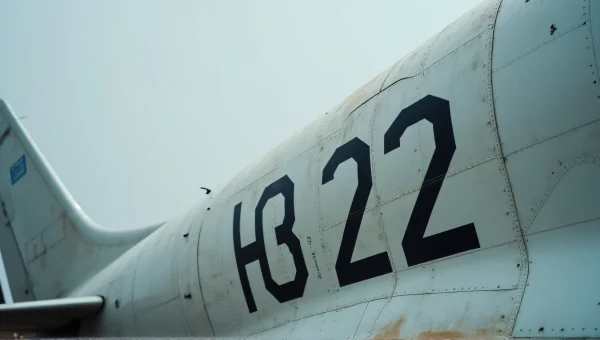 Airplane Tail Section Close-Up with Rivets