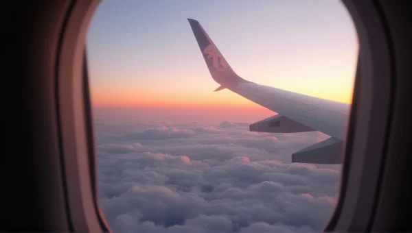 Airplane Wing Tip Cloud Sunset View