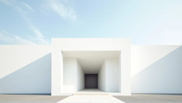 Architectural White Building Low-Angle View