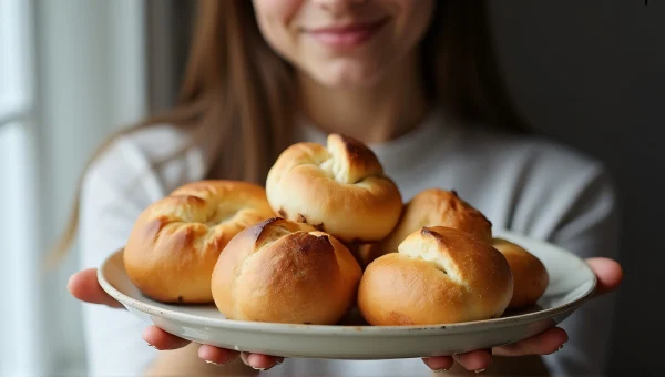Assorted Bread Plate Portrait In Natural Light