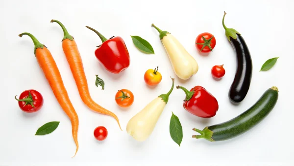 Assorted Fresh Vegetables On White Surface