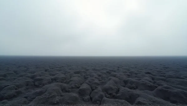 Barren Ash Field with Textured Soil and Clouds
