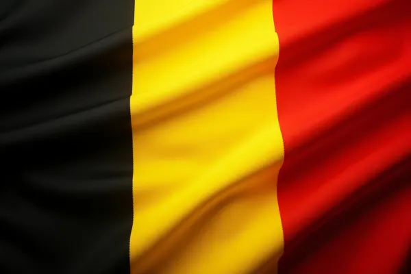 Belgium Flag Close-Up Textured Fabric Tricolor