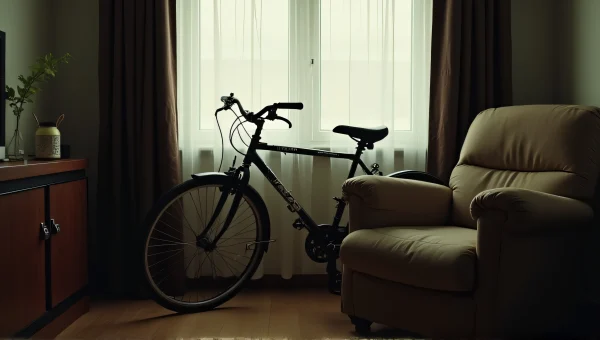 Bicycle By Armchair In Cozy Interior Room