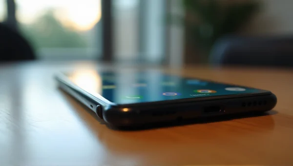 Black Android Smartphone Close-Up With Apps