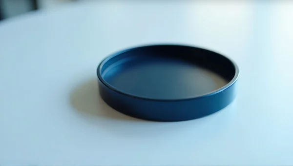 Black And Blue Plastic Container On White Tabletop