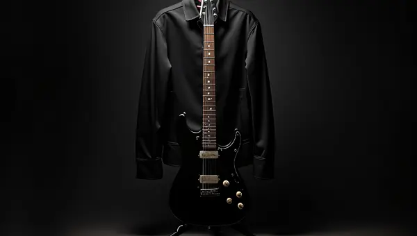 Black Electric Guitar Stand Fashion Garment