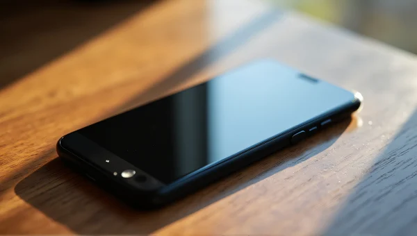 Black iPhone On Wooden Table With Natural Light