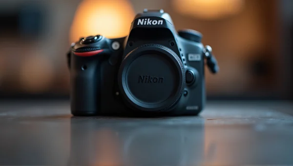 Black Nikon Camera Lens Cover On Reflective Surface
