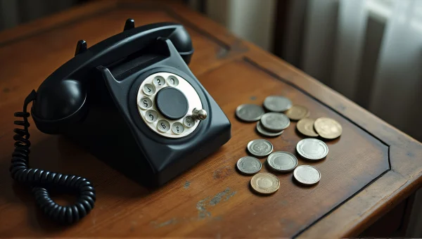 Black Rotary Telephone With Coin Collection