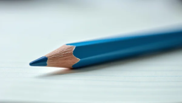 Blue Colored Pencil on Textured Sketchbook Paper