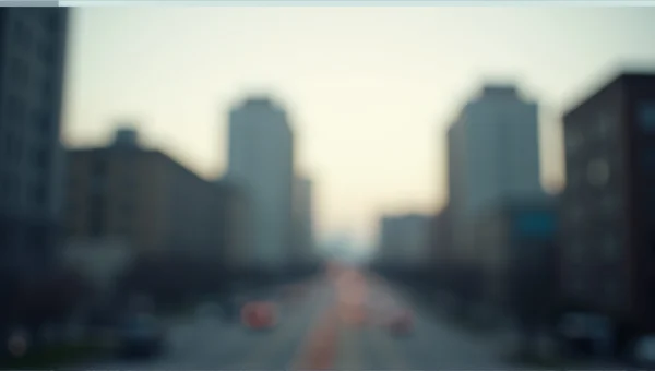 Blurred Urban Buildings Skyline with Soft Bokeh