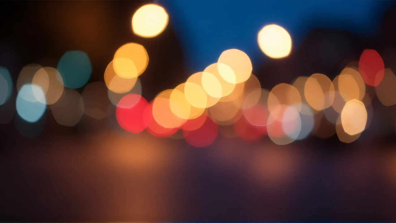 Shallow-focus image of circular bokeh lights with varied sizes and colors.