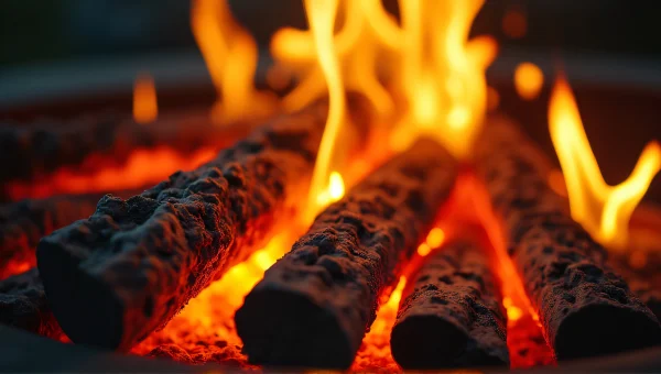 Bonfire Flames And Glowing Embers Close-Up