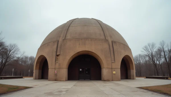 Brown Concrete Dome Building With Textured Surface