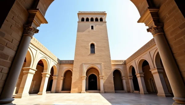 Brown Stone Tower Architectural Design Perspective