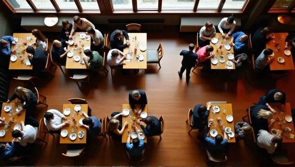 Busy Restaurant Interior Dining Experience