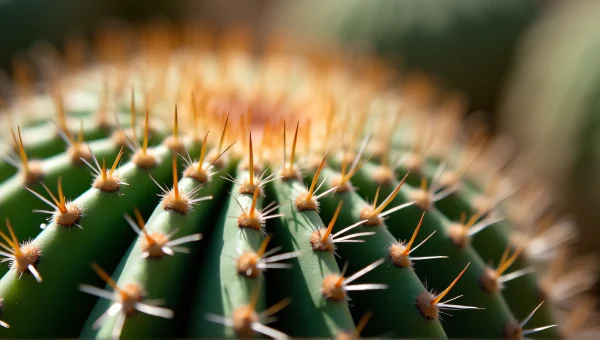 Cactus Spikes Close-Up With Textured Details