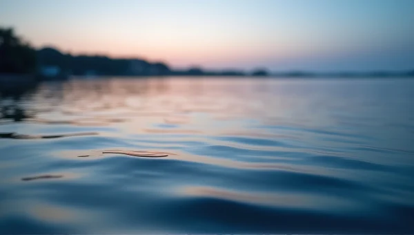 Calm Twilight Water Reflections with Soft Bokeh