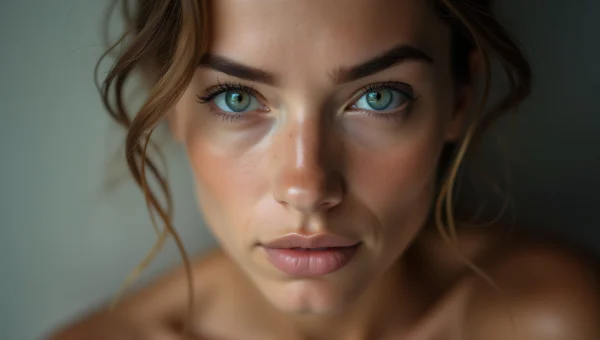 Candid Close-Up Portrait of Person with Natural Skin