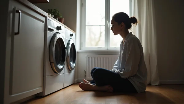 Candid Domestic Scene By Front-Loading Washer