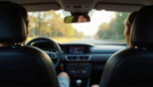 Car Interior Rear Passenger Seat View Soft Light