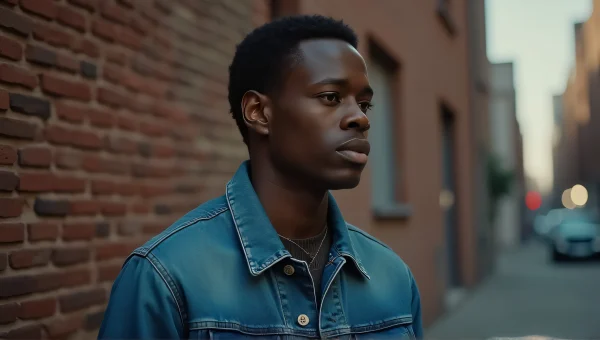 Casual Man in Denim Jacket Urban Setting