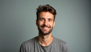 Casual Man Portrait Relaxed Posture Soft Light