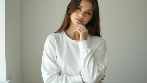 Casual Young Woman Relaxed by Window Light