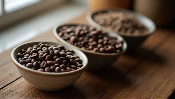 Ceramic Bowls With Assorted Coffee Beans