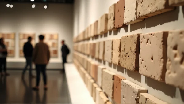 Ceramic Tiles Display Close-Up with Textures
