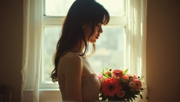 Charming Bouquet Embrace in Soft Light