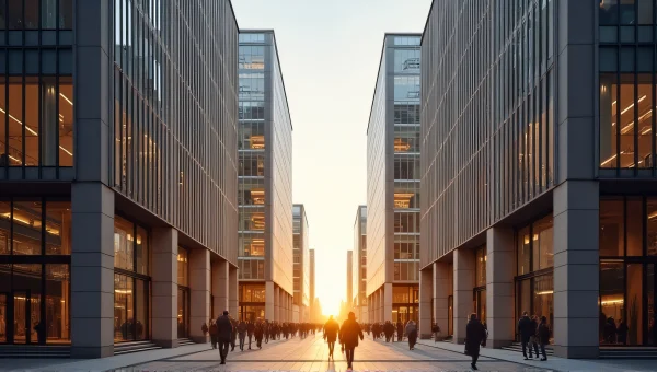 City Buildings Architectural image Golden Hour