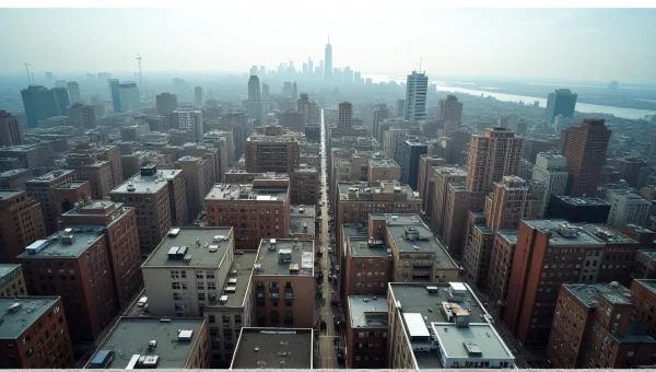 Cityscape High-Angle View Over Packed Buildings