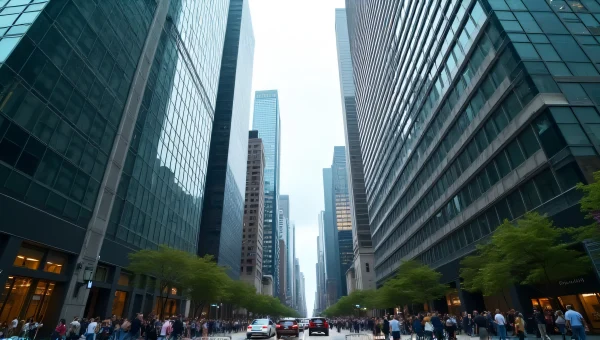 Cityscape Perspective With People And Traffic