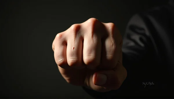 Clenched Fist Close-Up With Dramatic Lighting