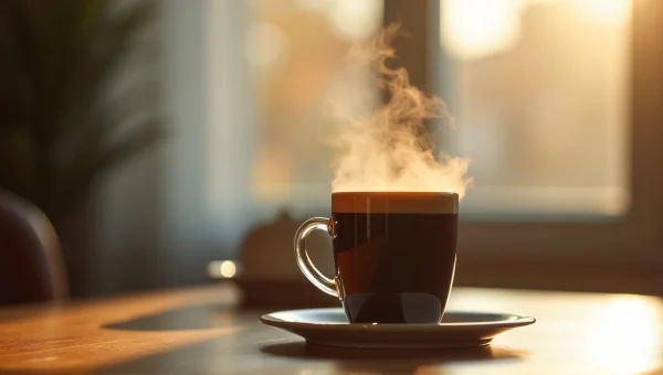 Close-Up Black Coffee Cup Warm Mood