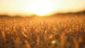 Close-Up Brown Grass Field Texture in Sunlight