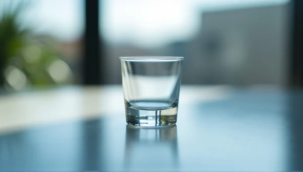 Close-Up Clear Glass Container Soft Backlight